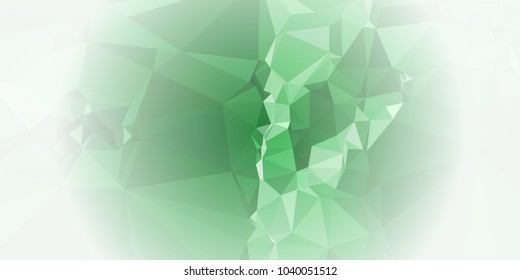 Low polygonal mosaic layout for horizontal banner, label, tag, flyer and abstract web background. Copy space. Vector clip art.