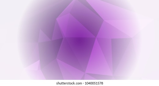 Low polygonal mosaic layout for horizontal banner, label, tag, flyer and abstract web background. Copy space. Vector clip art.