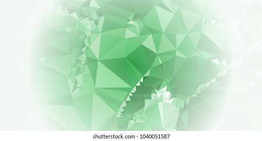 Low polygonal mosaic layout for horizontal banner, label, tag, flyer and abstract web background. Copy space. Vector clip art.