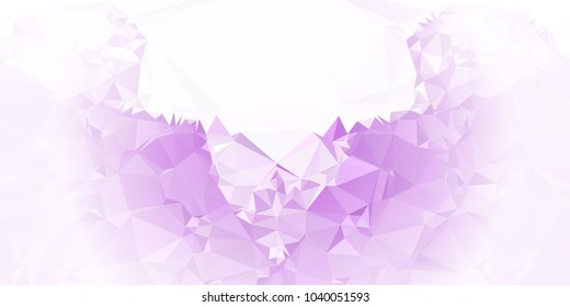 Low polygonal mosaic layout for horizontal banner, label, tag, flyer and abstract web background. Copy space. Vector clip art.