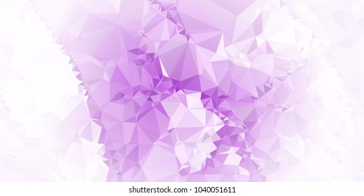 Low polygonal mosaic layout for horizontal banner, label, tag, flyer and abstract web background. Copy space. Vector clip art.