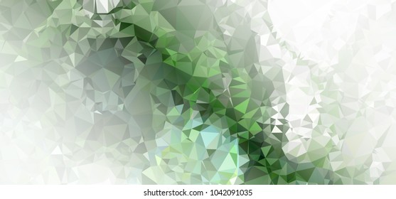 Low polygonal mosaic layout for horizontal banner, label, tag, flyer and abstract web background. Copy space. Vector clip art.