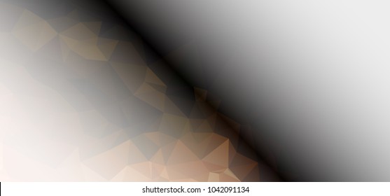 Low polygonal mosaic layout for horizontal banner, label, tag, flyer and abstract web background. Copy space. Vector clip art.
