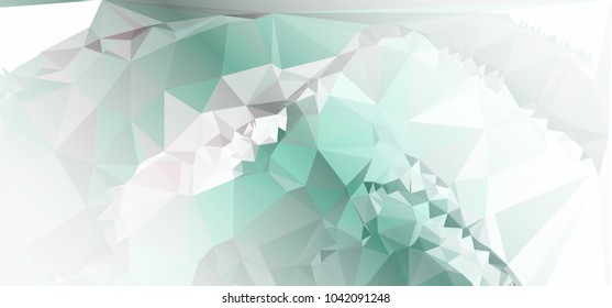 Low polygonal mosaic layout for horizontal banner, label, tag, flyer and abstract web background. Copy space. Vector clip art.