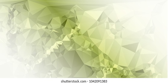 Low polygonal mosaic layout for horizontal banner, label, tag, flyer and abstract web background. Copy space. Vector clip art.