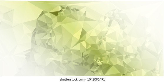 Low polygonal mosaic layout for horizontal banner, label, tag, flyer and abstract web background. Copy space. Vector clip art.