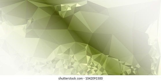 Low polygonal mosaic layout for horizontal banner, label, tag, flyer and abstract web background. Copy space. Vector clip art.