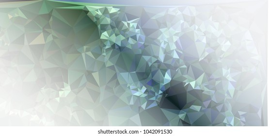 Low polygonal mosaic layout for horizontal banner, label, tag, flyer and abstract web background. Copy space. Vector clip art.