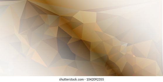 Low polygonal mosaic layout for horizontal banner, label, tag, flyer and abstract web background. Copy space. Vector clip art.