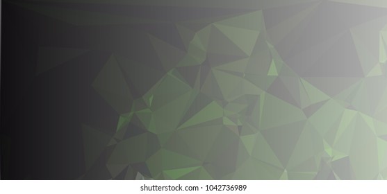 Low polygonal mosaic layout for horizontal banner, label, tag, flyer and abstract web background. Copy space. Vector clip art.