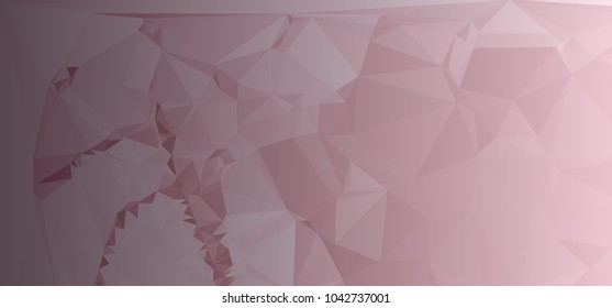 Low polygonal mosaic layout for horizontal banner, label, tag, flyer and abstract web background. Copy space. Vector clip art.