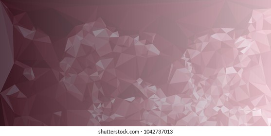 Low polygonal mosaic layout for horizontal banner, label, tag, flyer and abstract web background. Copy space. Vector clip art.
