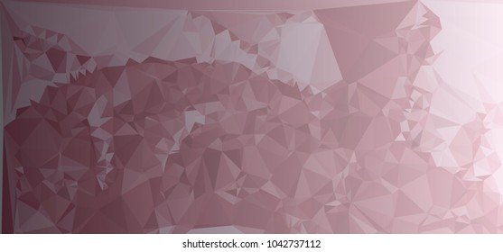 Low polygonal mosaic layout for horizontal banner, label, tag, flyer and abstract web background. Copy space. Vector clip art.