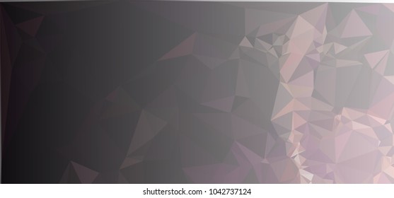 Low polygonal mosaic layout for horizontal banner, label, tag, flyer and abstract web background. Copy space. Vector clip art.