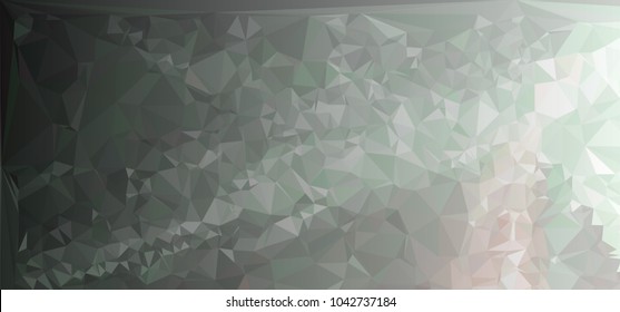 Low polygonal mosaic layout for horizontal banner, label, tag, flyer and abstract web background. Copy space. Vector clip art.