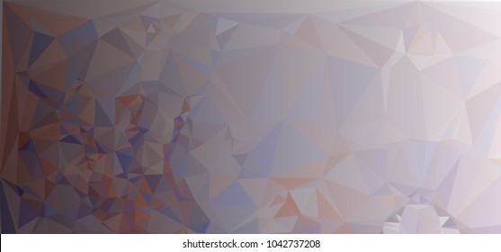 Low polygonal mosaic layout for horizontal banner, label, tag, flyer and abstract web background. Copy space. Vector clip art.