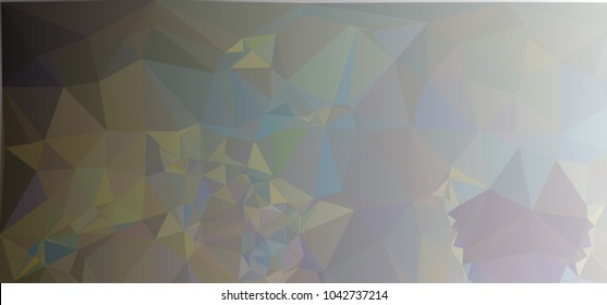 Low polygonal mosaic layout for horizontal banner, label, tag, flyer and abstract web background. Copy space. Vector clip art.