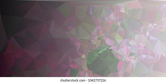 Low polygonal mosaic layout for horizontal banner, label, tag, flyer and abstract web background. Copy space. Vector clip art.