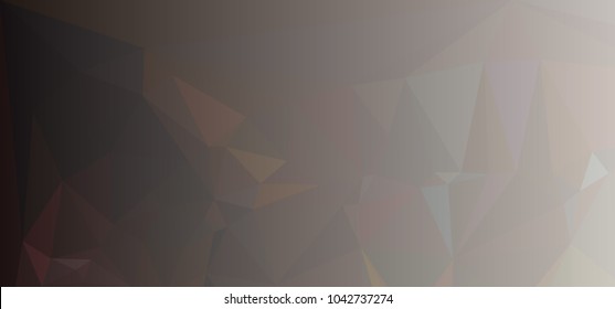 Low polygonal mosaic layout for horizontal banner, label, tag, flyer and abstract web background. Copy space. Vector clip art.