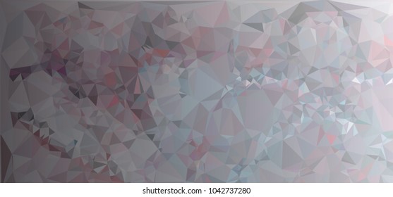 Low polygonal mosaic layout for horizontal banner, label, tag, flyer and abstract web background. Copy space. Vector clip art.