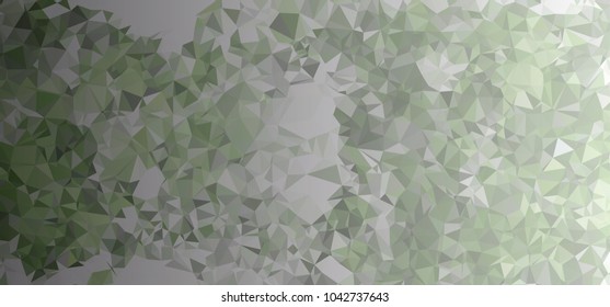 Low polygonal mosaic layout for horizontal banner, label, tag, flyer and abstract web background. Copy space. Vector clip art.