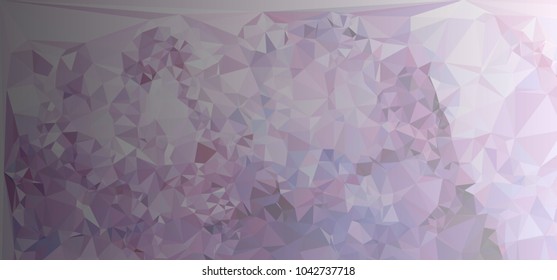 Low polygonal mosaic layout for horizontal banner, label, tag, flyer and abstract web background. Copy space. Vector clip art.