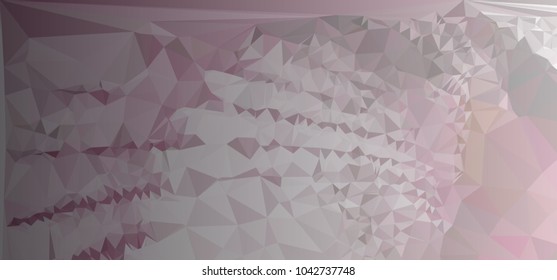 Low polygonal mosaic layout for horizontal banner, label, tag, flyer and abstract web background. Copy space. Vector clip art.