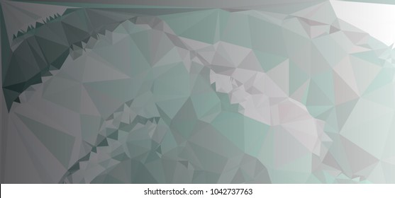 Low polygonal mosaic layout for horizontal banner, label, tag, flyer and abstract web background. Copy space. Vector clip art.