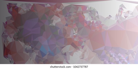 Low polygonal mosaic layout for horizontal banner, label, tag, flyer and abstract web background. Copy space. Vector clip art.