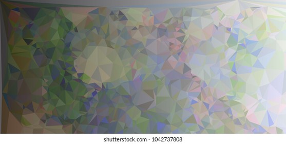 Low polygonal mosaic layout for horizontal banner, label, tag, flyer and abstract web background. Copy space. Vector clip art.