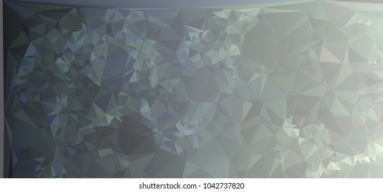 Low polygonal mosaic layout for horizontal banner, label, tag, flyer and abstract web background. Copy space. Vector clip art.