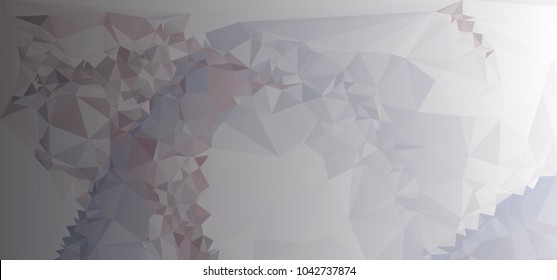 Low polygonal mosaic layout for horizontal banner, label, tag, flyer and abstract web background. Copy space. Vector clip art.