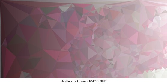 Low polygonal mosaic layout for horizontal banner, label, tag, flyer and abstract web background. Copy space. Vector clip art.