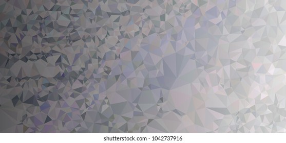 Low polygonal mosaic layout for horizontal banner, label, tag, flyer and abstract web background. Copy space. Vector clip art.