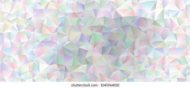 Low polygonal mosaic layout for horizontal banner, label, tag, flyer and abstract web background. Copy space. Vector clip art.