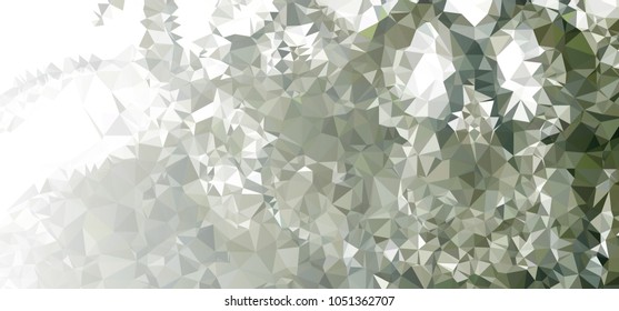 Low polygonal mosaic layout for horizontal banner, label, tag, flyer and abstract web background. Copy space. Vector clip art.