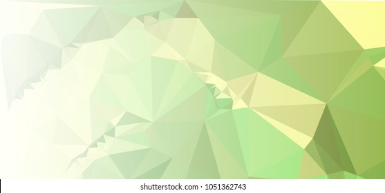 Low polygonal mosaic layout for horizontal banner, label, tag, flyer and abstract web background. Copy space. Vector clip art.