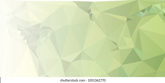 Low polygonal mosaic layout for horizontal banner, label, tag, flyer and abstract web background. Copy space. Vector clip art.