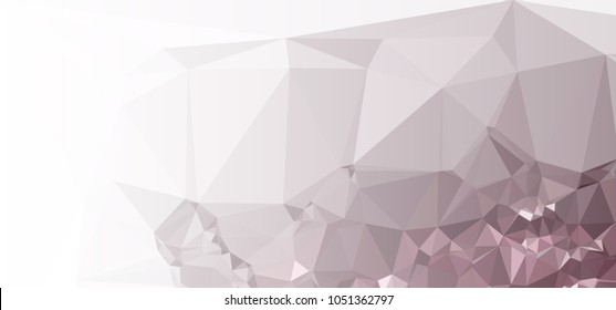 Low polygonal mosaic layout for horizontal banner, label, tag, flyer and abstract web background. Copy space. Vector clip art.