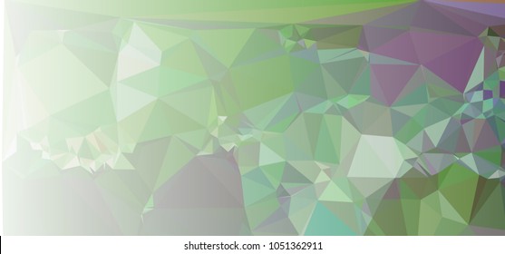 Low polygonal mosaic layout for horizontal banner, label, tag, flyer and abstract web background. Copy space. Vector clip art.