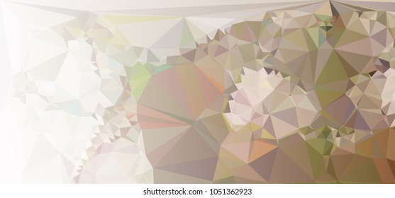 Low polygonal mosaic layout for horizontal banner, label, tag, flyer and abstract web background. Copy space. Vector clip art.