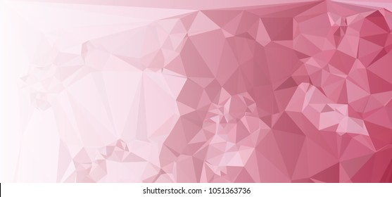 Low polygonal mosaic layout for horizontal banner, label, tag, flyer and abstract web background. Copy space. Vector clip art.