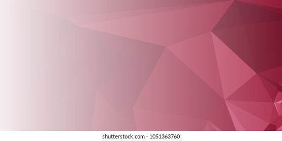 Low polygonal mosaic layout for horizontal banner, label, tag, flyer and abstract web background. Copy space. Vector clip art.