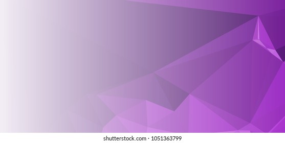 Low polygonal mosaic layout for horizontal banner, label, tag, flyer and abstract web background. Copy space. Vector clip art.