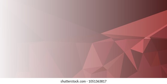 Low polygonal mosaic layout for horizontal banner, label, tag, flyer and abstract web background. Copy space. Vector clip art.