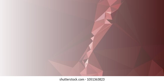 Low polygonal mosaic layout for horizontal banner, label, tag, flyer and abstract web background. Copy space. Vector clip art.