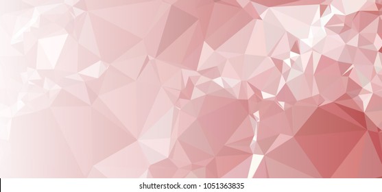 Low polygonal mosaic layout for horizontal banner, label, tag, flyer and abstract web background. Copy space. Vector clip art.