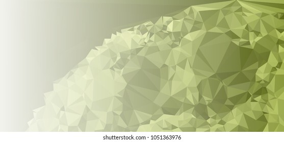 Low polygonal mosaic layout for horizontal banner, label, tag, flyer and abstract web background. Copy space. Vector clip art.