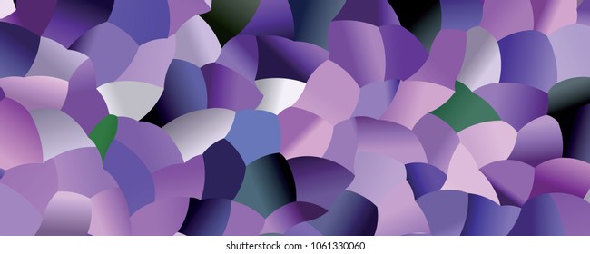 Low polygonal mosaic layout for horizontal banner, label, tag, flyer and abstract web background. Copy space. Vector clip art.