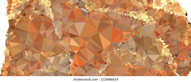 Low polygonal mosaic layout for horizontal banner, label, tag, flyer and abstract web background. Copy space. Vector clip art.
